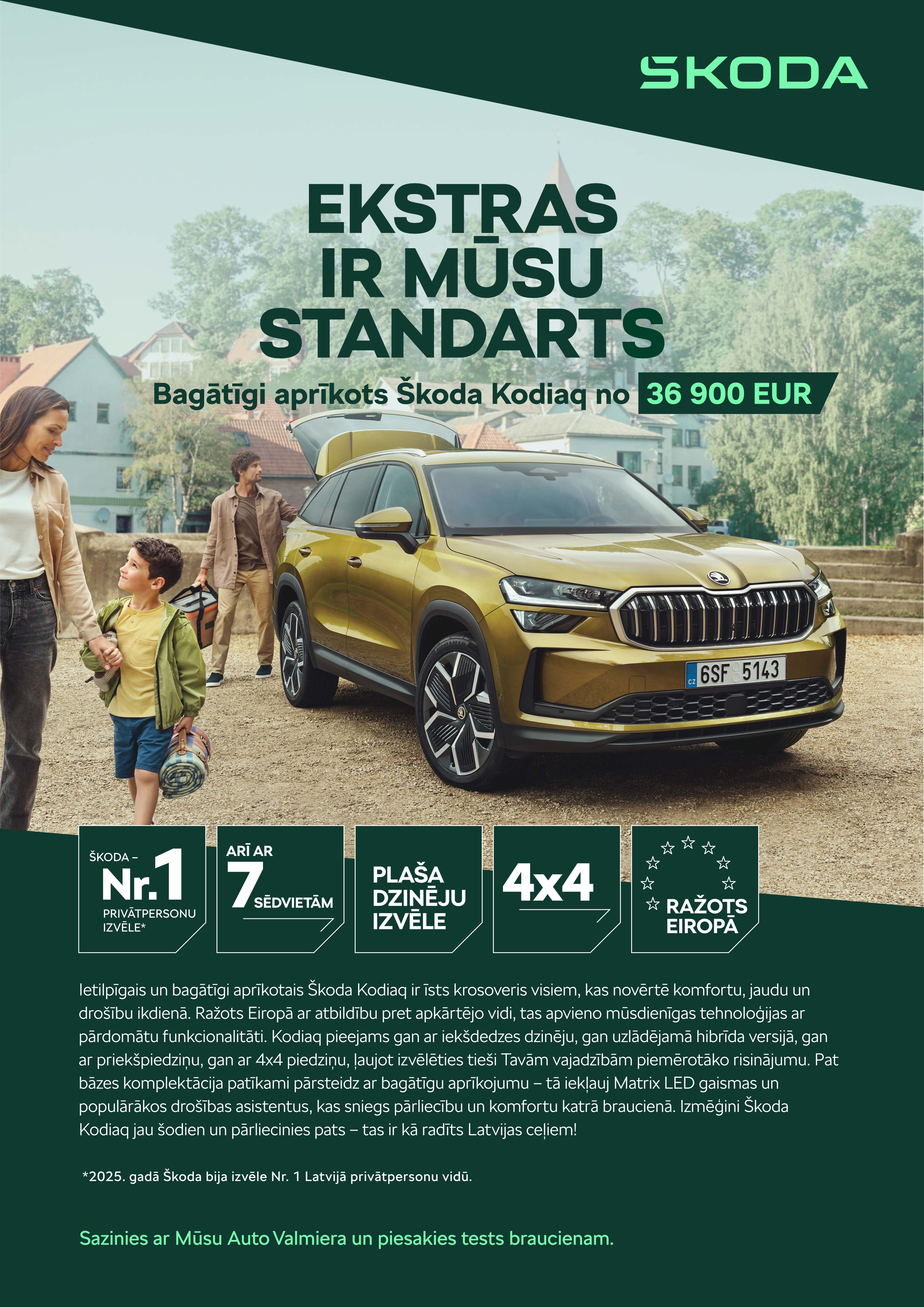 Škoda Kodiaq no 36 900 EUR